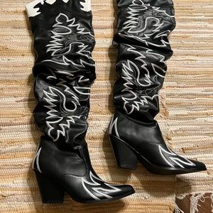 Never Been Worn! Over the Knee Cowboy Boots!